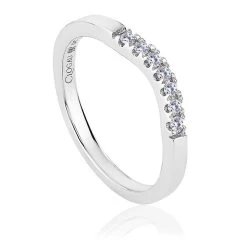 Clogau Past Present Future 18ct White Gold 0.14ct Diamond Wedding Ring