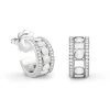 Damiani Belle Epoque Reel 18ct White Gold 0.25ct Diamond Hoop Earrings