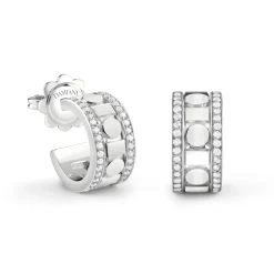 Damiani Belle Epoque Reel 18ct White Gold 0.25ct Diamond Hoop Earrings