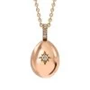 Faberge Essence 18ct Rose Gold 0.08ct Diamond Heart Egg Pendant Exclusive Edition