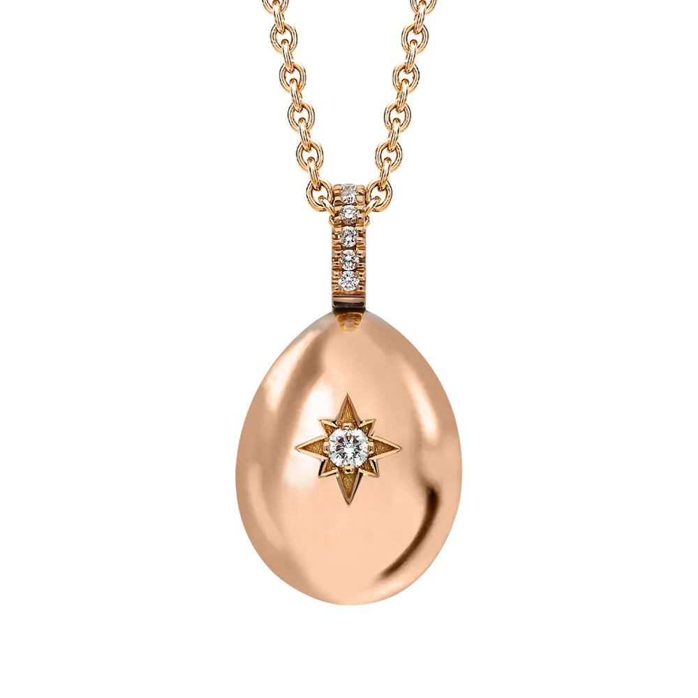 Faberge Essence 18ct Rose Gold 0.08ct Diamond Heart Egg Pendant Exclusive Edition 1 Faberge Essence 18ct Rose Gold 0.08ct Diamond Heart Egg Pendant Exclusive Edition