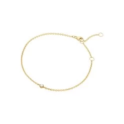 Georg Jensen Signature 18ct Yellow Gold 0.05ct Diamond Chain Bracelet