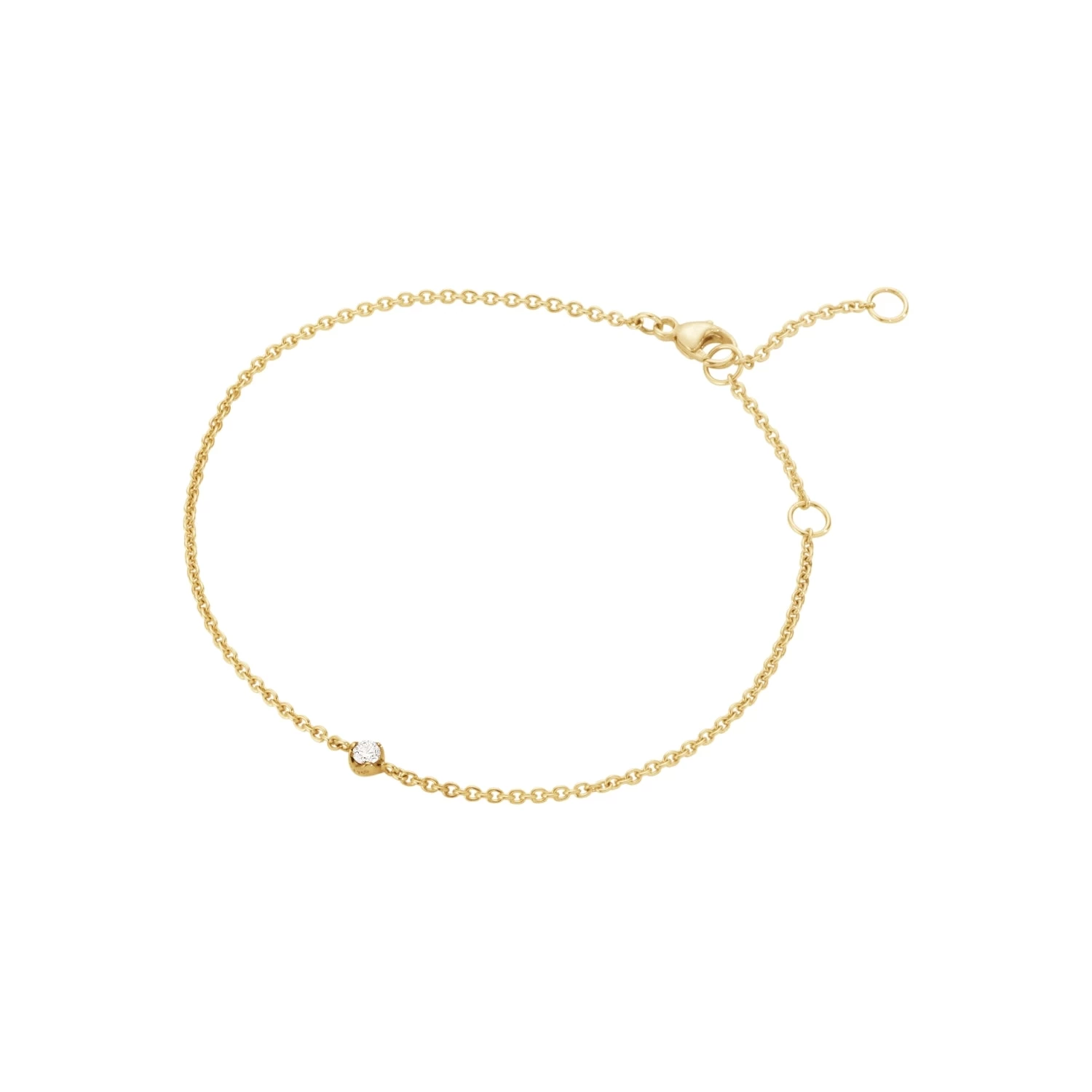 Georg Jensen Signature 18ct Yellow Gold 0.05ct Diamond Chain Bracelet 1 Georg Jensen Signature 18ct Yellow Gold 0.05ct Diamond Chain Bracelet