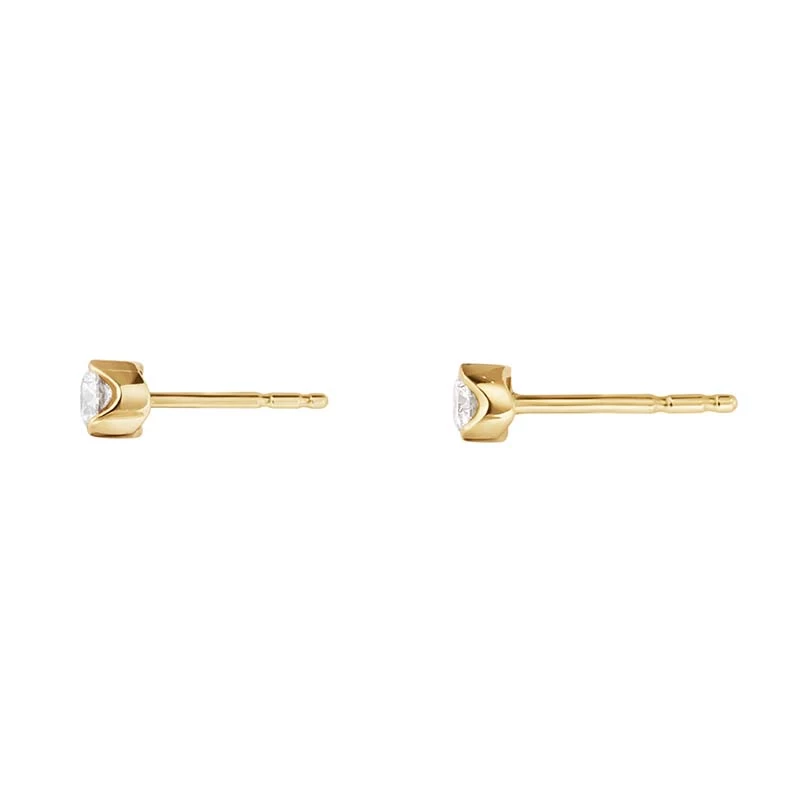 Georg Jensen Signature 18ct Yellow Gold 0.20ct Diamond Stud Earring Pair 2 Georg Jensen Signature 18ct Yellow Gold 0.20ct Diamond Stud Earring Pair - Image 2