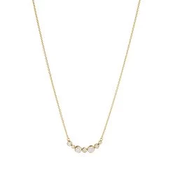 Georg Jensen Signature 18ct Yellow Gold 0.22ct Diamond Necklace