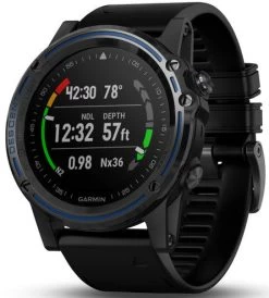 Garmin Watch Descent Mk1 Grey Sapphire Titanium Black Band D