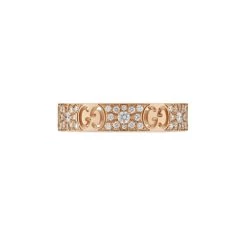 Gucci Icon 18ct Rose Gold Diamond Stardust Band Ring D -Boutique Fashion Accessories Store gucci icon 18ct Rose gold diamond stardust band ring YBC729415001 3