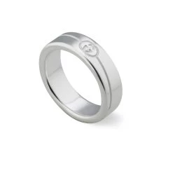 Gucci Interlocking G Sterling Silver 6mm Ring