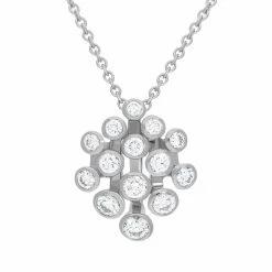 Hans D Krieger 18ct White Gold 0.84ct Diamond Bubble Pendant