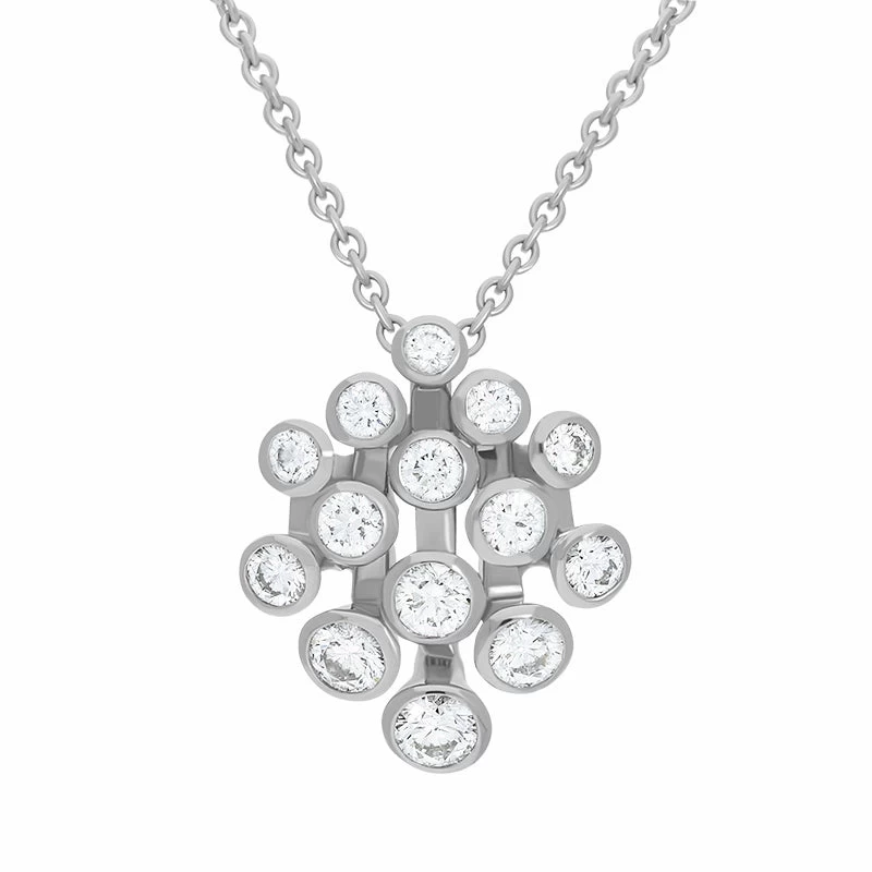 Hans D Krieger 18ct White Gold 0.84ct Diamond Bubble Pendant 1 Hans D Krieger 18ct White Gold 0.84ct Diamond Bubble Pendant