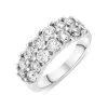 Hans D Krieger 18ct White Gold 2.02ct Diamond Two Row Eternity Ring D