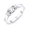 Hans D Krieger Platinum 0.98ct Diamond Three Stone Ring D