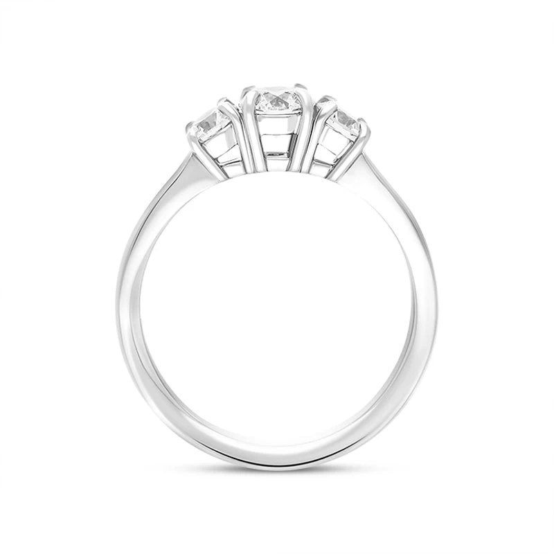Hans D Krieger Platinum 0.98ct Diamond Three Stone Ring D 2 Hans D Krieger Platinum 0.98ct Diamond Three Stone Ring D - Image 2