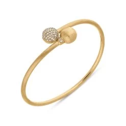 Marco Bicego Africa 18ct Yellow Gold 0.50ct Diamond Bangle D