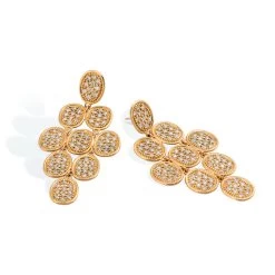Marco Bicego Lunaria Alta 18ct Yellow Gold Diamond Statement Earrings