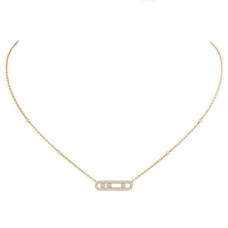 Messika Baby Move Pave 18ct Yellow Gold 0.35ct Diamond Necklace 1 Messika Baby Move Pave 18ct Yellow Gold 0.35ct Diamond Necklace