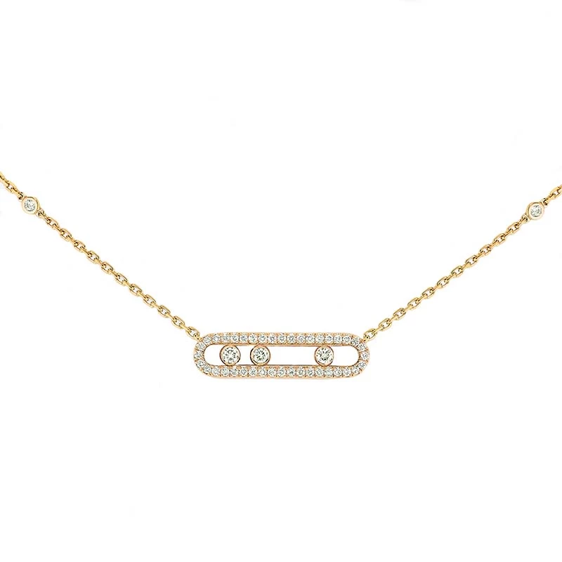 Messika Baby Move Pave 18ct Yellow Gold 0.35ct Diamond Necklace 2 Messika Baby Move Pave 18ct Yellow Gold 0.35ct Diamond Necklace - Image 2