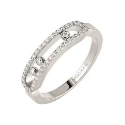 Messika Baby Move Pave 18ct White Gold 0.25ct Diamond Ring
