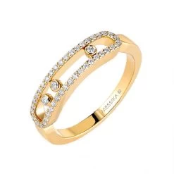Messika Baby Move Pave 18ct Yellow Gold 0.25ct Diamond Ring