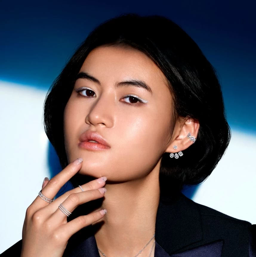 Messika Gatsby 18ct Yellow Gold 0.41ct Diamond Three Row Ring 2 Messika Gatsby 18ct Yellow Gold 0.41ct Diamond Three Row Ring - Image 2