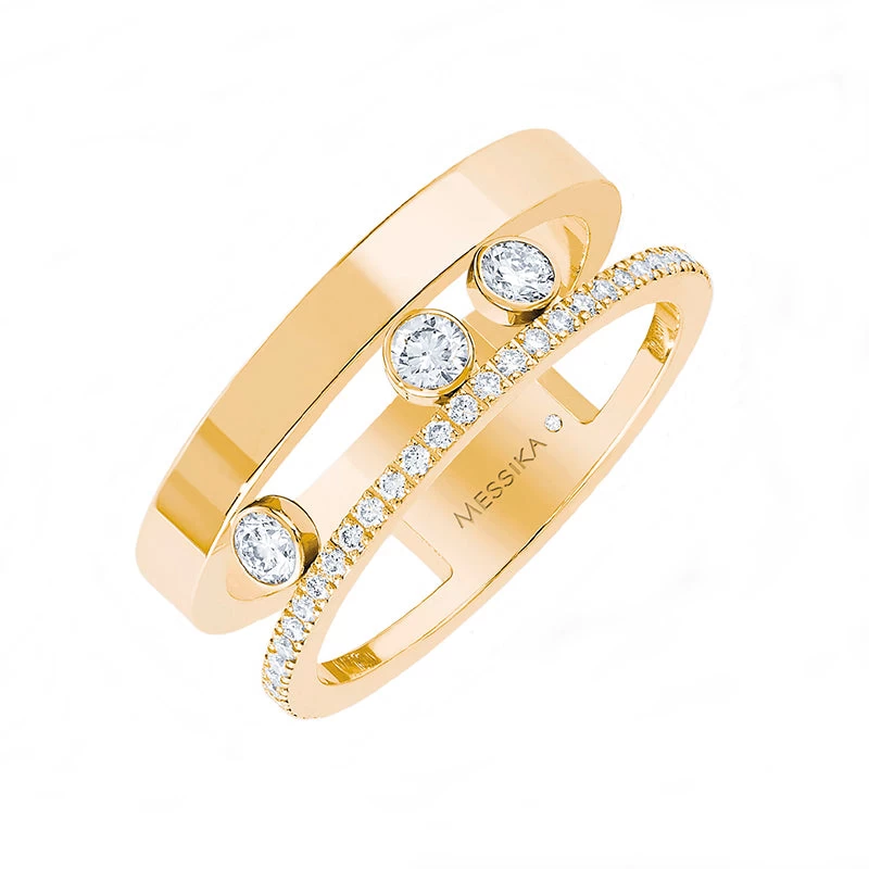 Messika Move Romane 18ct Yellow Gold 0.30ct Diamond Ring 1 Messika Move Romane 18ct Yellow Gold 0.30ct Diamond Ring