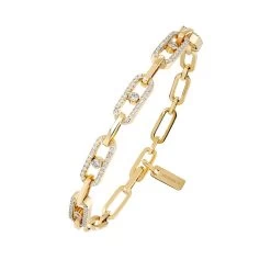 Messika Move Uno 18ct Yellow Gold Diamond Multi Bracelet