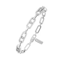 Messika Move Uno 18ct White Gold Diamond Multi Bracelet