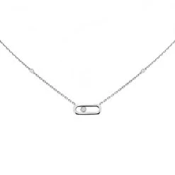 Messika Move Uno 18ct White Gold Diamond Necklace