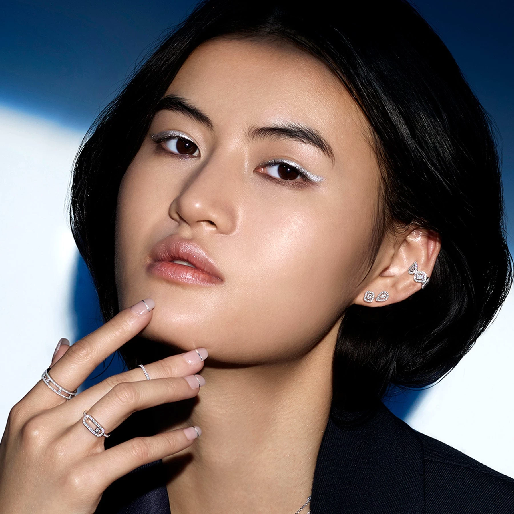 Messika My Twin 1 + 2 18ct Yellow Gold 0.45ct Diamond Stud Earrings 2 Messika My Twin 1 + 2 18ct Yellow Gold 0.45ct Diamond Stud Earrings - Image 2