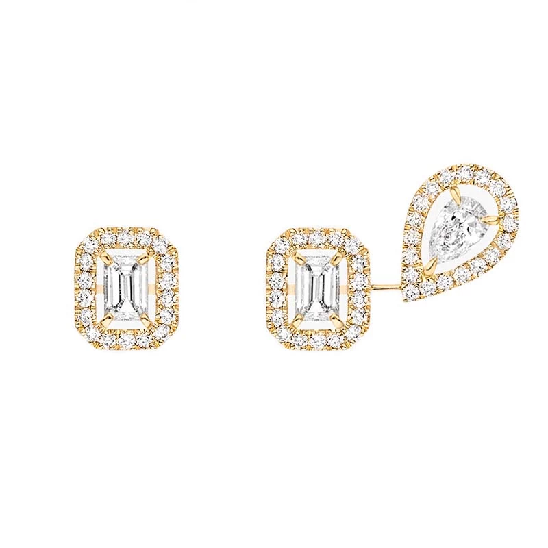 Messika My Twin 1 + 2 18ct Yellow Gold 0.45ct Diamond Stud Earrings 1 Messika My Twin 1 + 2 18ct Yellow Gold 0.45ct Diamond Stud Earrings