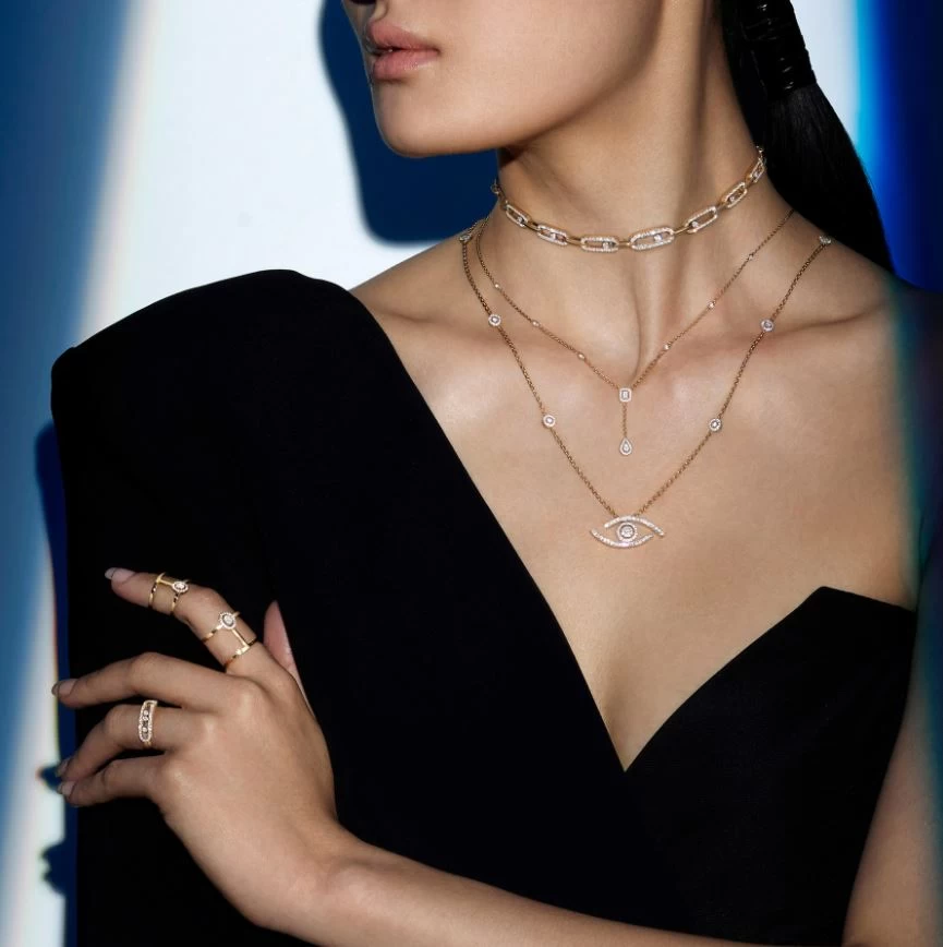 Messika My Twin 18ct Rose Gold 0.35ct Diamond Tie Necklace 2 Messika My Twin 18ct Rose Gold 0.35ct Diamond Tie Necklace - Image 2