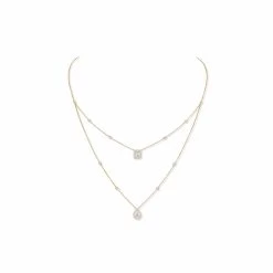 Messika My Twin 18ct Yellow Gold 1.24ct Diamond Two Row Necklace