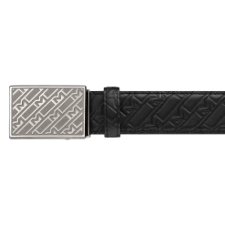 Montblanc Belt 35mm Embossed Leather Black D