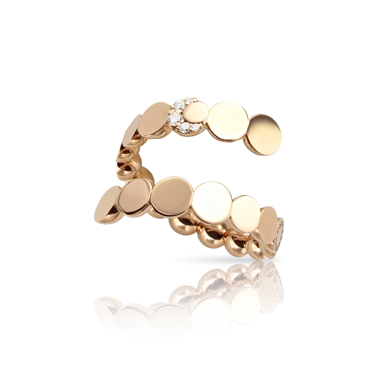 Pasquale Bruni Luce 18ct Rose Gold Diamond Crossover Ring Size Large 1 Pasquale Bruni Luce 18ct Rose Gold Diamond Crossover Ring Size Large