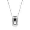 Platinum 0.10ct Diamond Satin Finish Necklace