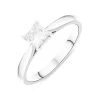 Platinum 0.51ct Diamond Princess Cut Solitaire Ring