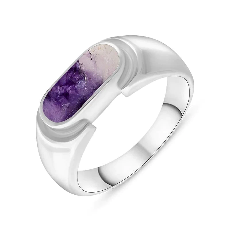 Sterling Silver Blue John Oval Dodgem Ring 1 Sterling Silver Blue John Oval Dodgem Ring