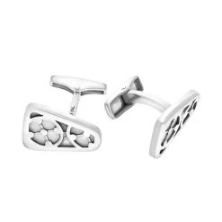 Sterling Silver Carrara Window Cufflinks