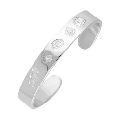 Sterling Silver Hallmark Cuff Bangle