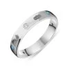 Sterling Silver Turquoise 0.08ct Diamond Queen's Jubilee Hallmark 4mm Ring