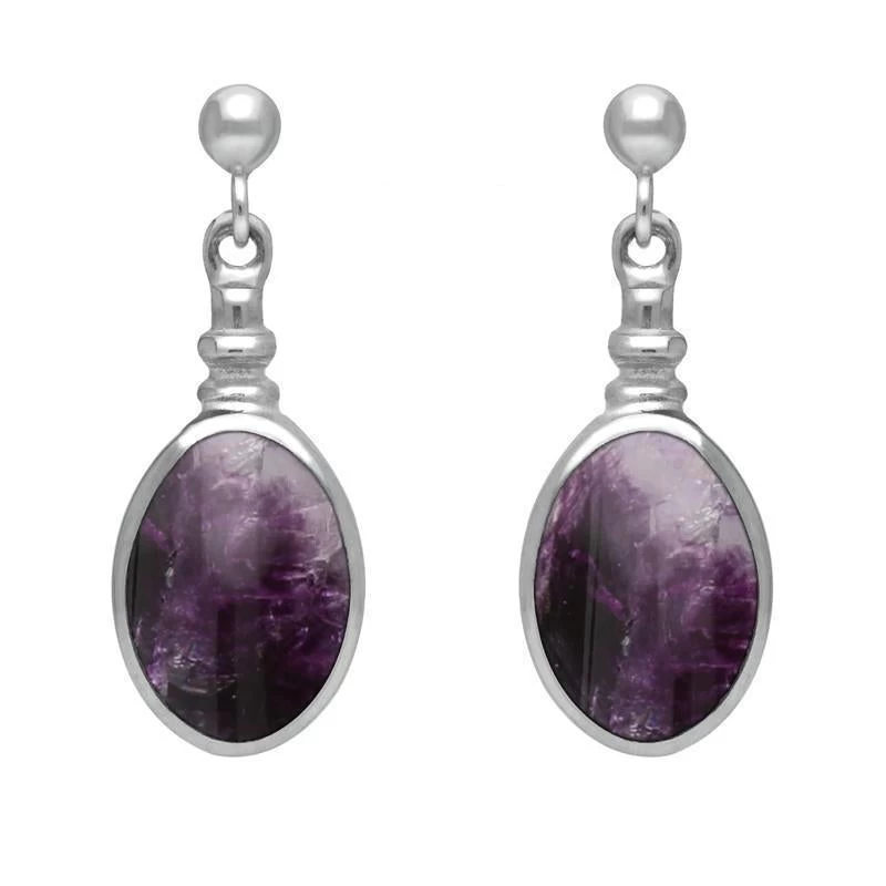 Sterling Silver Blue John Oval Four Piece Set 3 Sterling Silver Blue John Oval Four Piece Set - Image 3