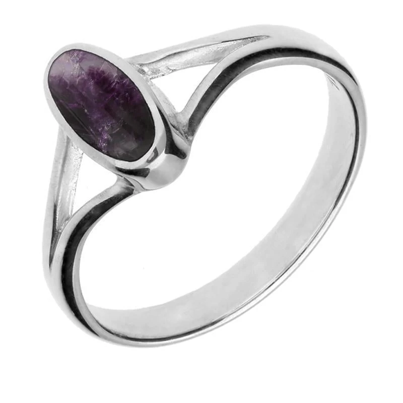 Sterling Silver Blue John Oval Four Piece Set 5 Sterling Silver Blue John Oval Four Piece Set - Image 5