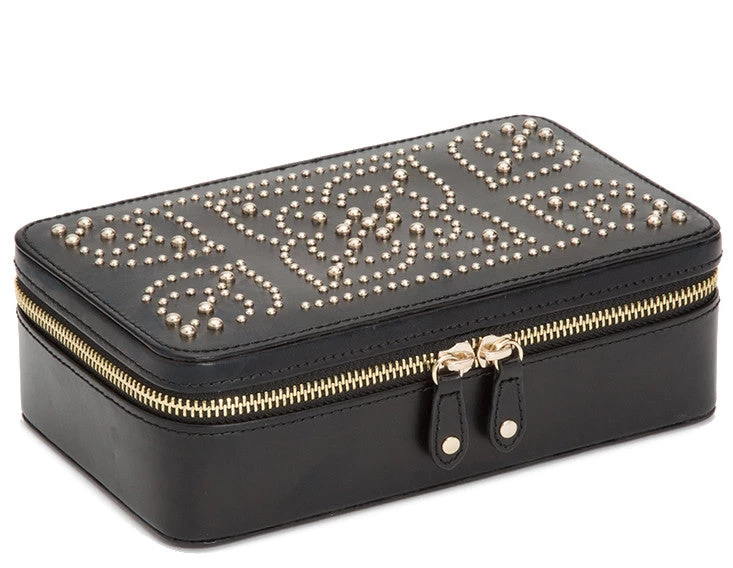 WOLF Jewellery Case Marrakesh Zip Black 2 WOLF Jewellery Case Marrakesh Zip Black - Image 2
