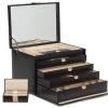 Wolf Jewellery Box Chloe Extra Large Black