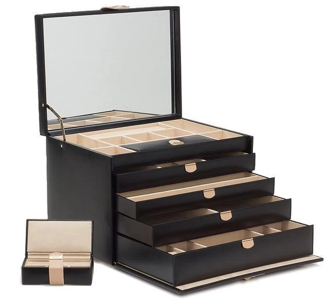 Wolf Jewellery Box Chloe Extra Large Black 1 Wolf Jewellery Box Chloe Extra Large Black