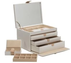 Wolf Jewellery Box Chloe Large Cream