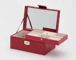 Wolf Jewellery Box Caroline Small Red