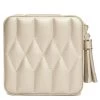 Wolf Jewellery Case Caroline Zip Travel Champagne