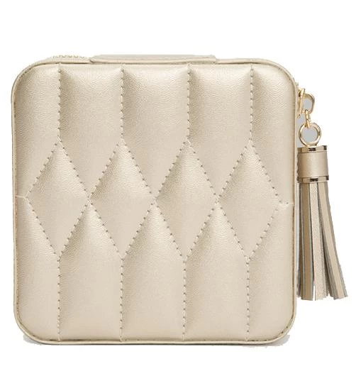 Wolf Jewellery Case Caroline Zip Travel Champagne 1 Wolf Jewellery Case Caroline Zip Travel Champagne